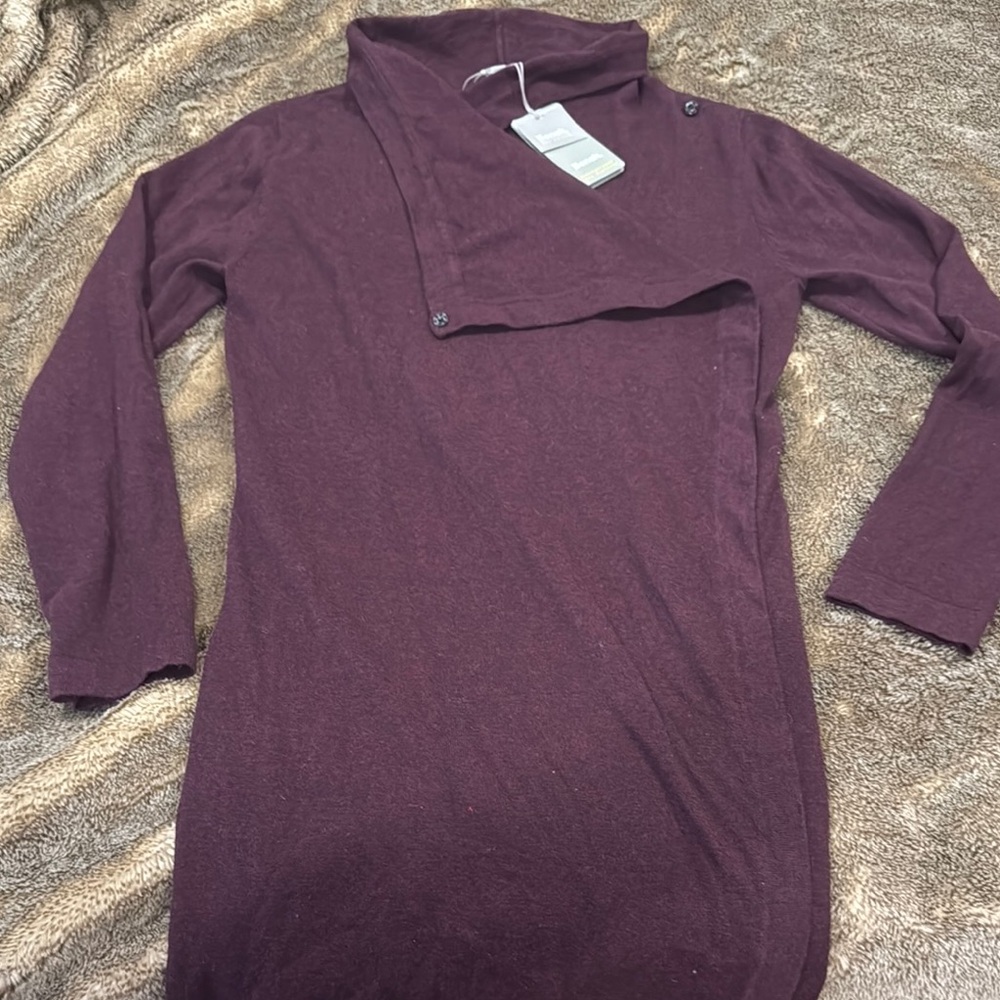 Chic Plum Cowl Neck Top